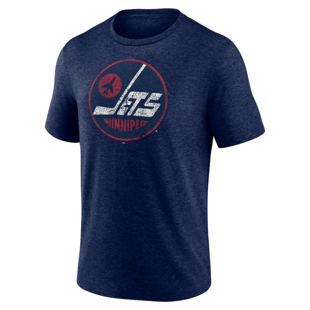 Winnipeg Jets Wheelhouse Tri-Blend T-Shirt - Navy | US 202545603