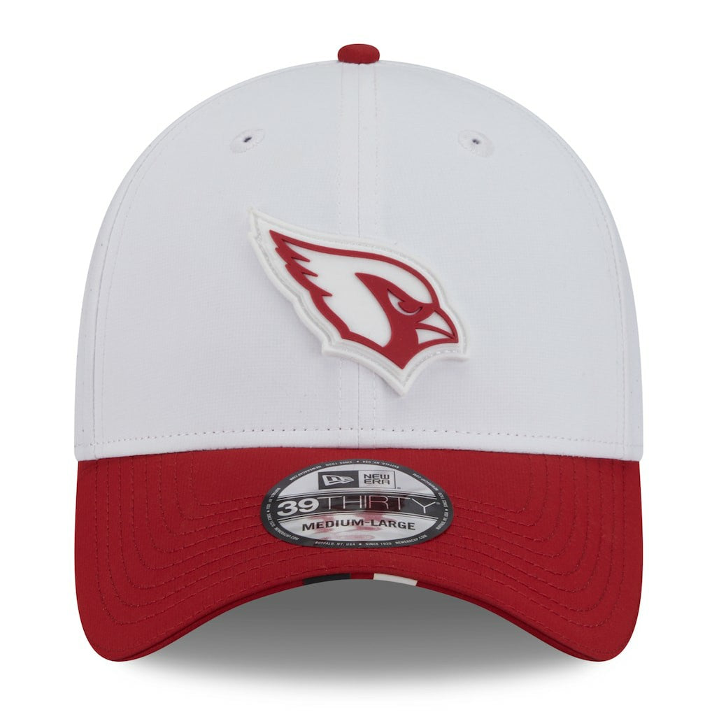 Arizona Cardinals New Era 2025 NFL Training Camp 39THIRTY Flex Hat - White/Cardinal Hats