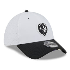 Baltimore Ravens New Era 2025 NFL Training Camp 39THIRTY Flex Hat - White/Black Hats