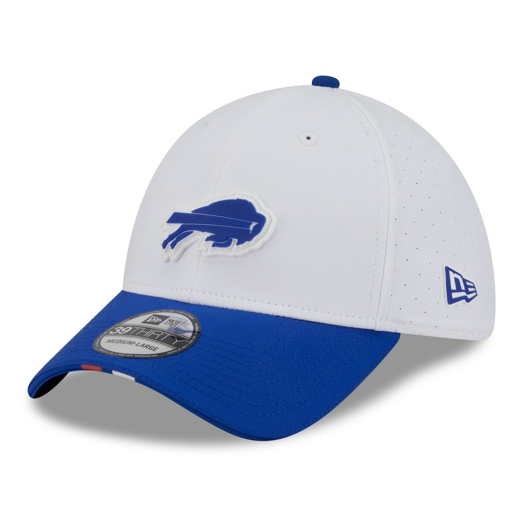 Buffalo Bills New Era 2025 NFL Training Camp 39THIRTY Flex Hat - White/Royal Hats