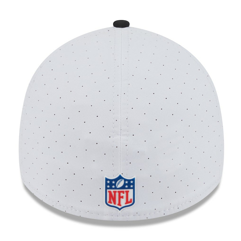 Jacksonville Jaguars New Era 2025 NFL Training Camp Throwback Logo 39THIRTY Flex Hat - White/Black Hats
