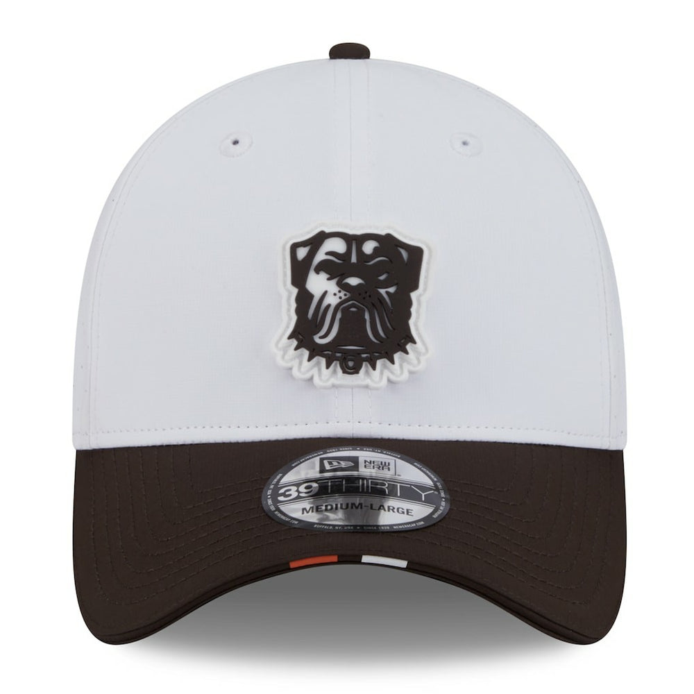 Cleveland Browns New Era 2025 NFL Training Camp 39THIRTY Flex Hat - White/Brown Hats