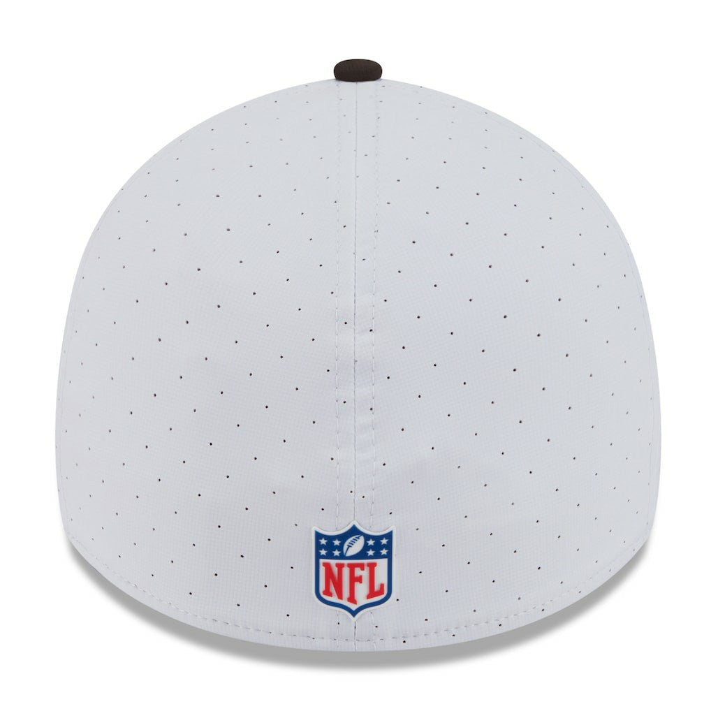 Cleveland Browns New Era 2025 NFL Training Camp 39THIRTY Flex Hat - White/Brown Hats