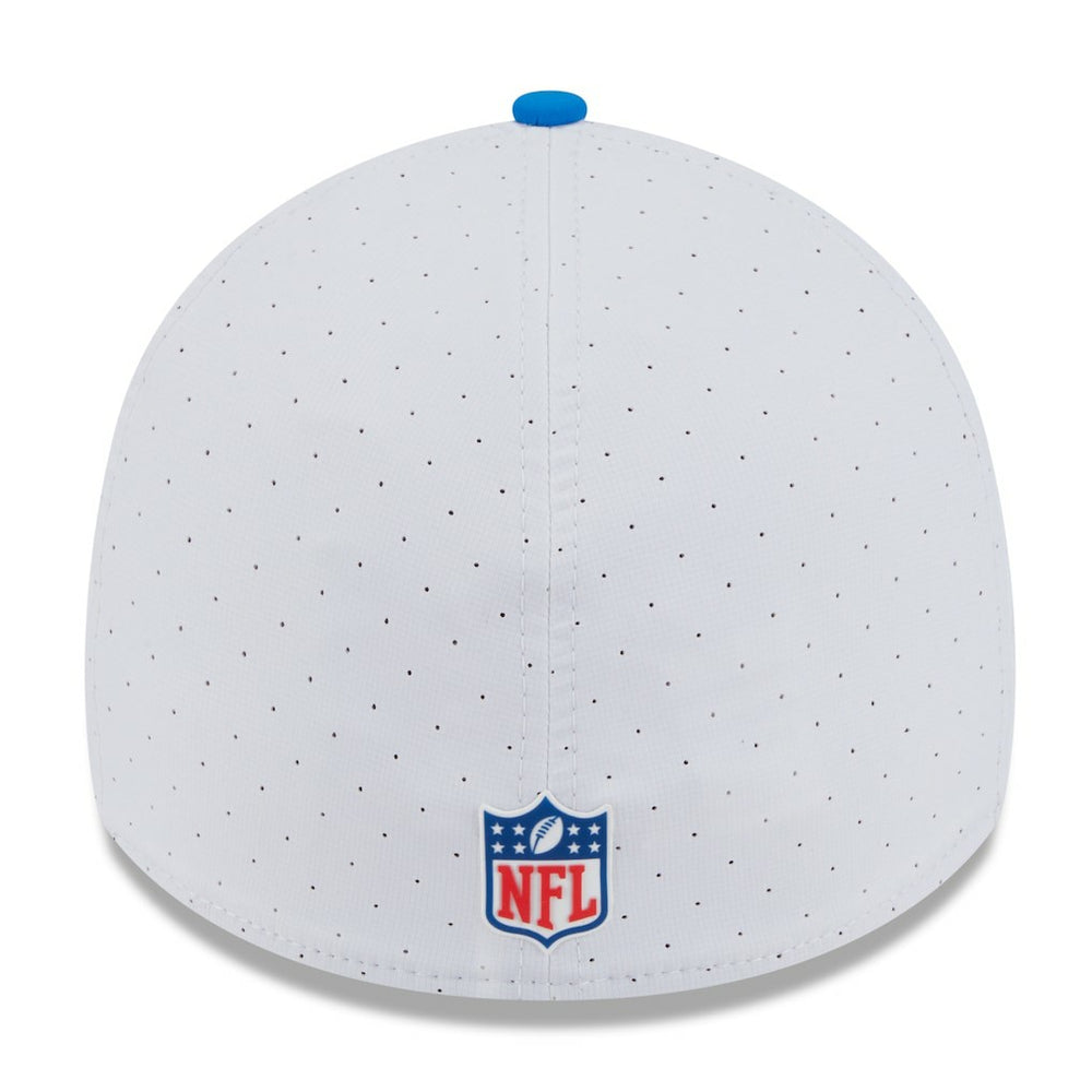 Detroit Lions New Era 2025 NFL Training Camp Throwback Logo 39THIRTY Flex Hat - White/Blue Hats