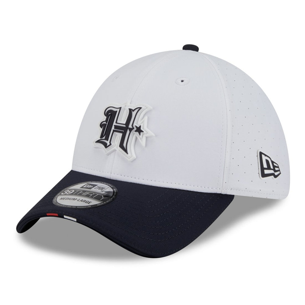 Houston Texans New Era 2025 NFL Training Camp 39THIRTY Flex Hat - White/Navy Hats
