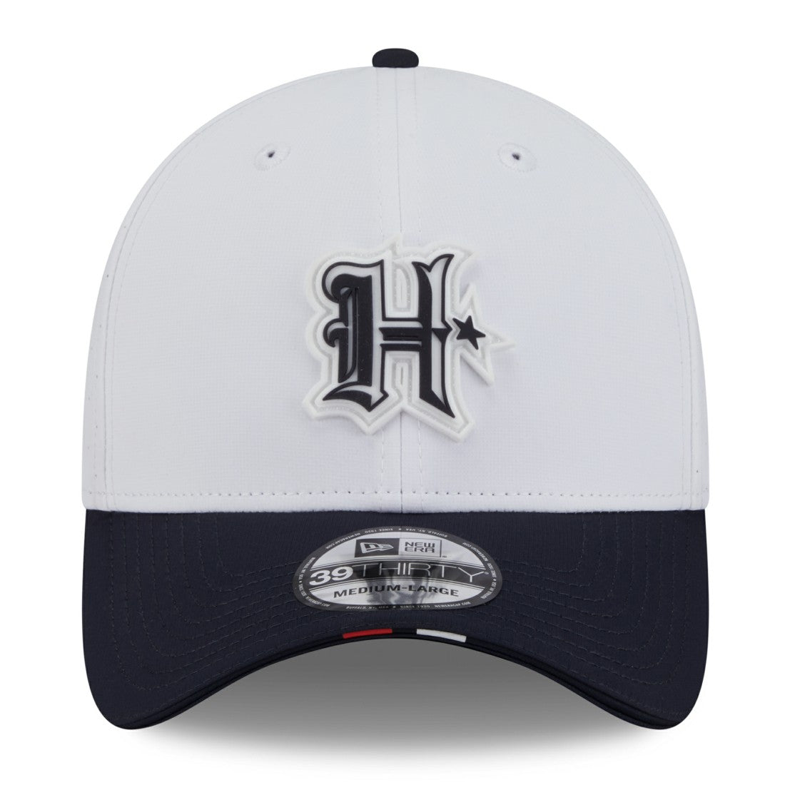 Houston Texans New Era 2025 NFL Training Camp 39THIRTY Flex Hat - White/Navy Hats