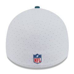 Philadelphia Eagles New Era 2025 NFL Training Camp 39THIRTY Flex Hat - White/Midnight Green Hats