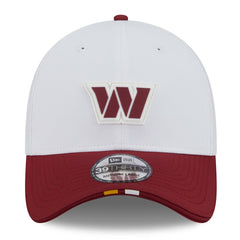 Washington Commanders New Era 2025 NFL Training Camp 39THIRTY Flex Hat - White/Burgundy Hats