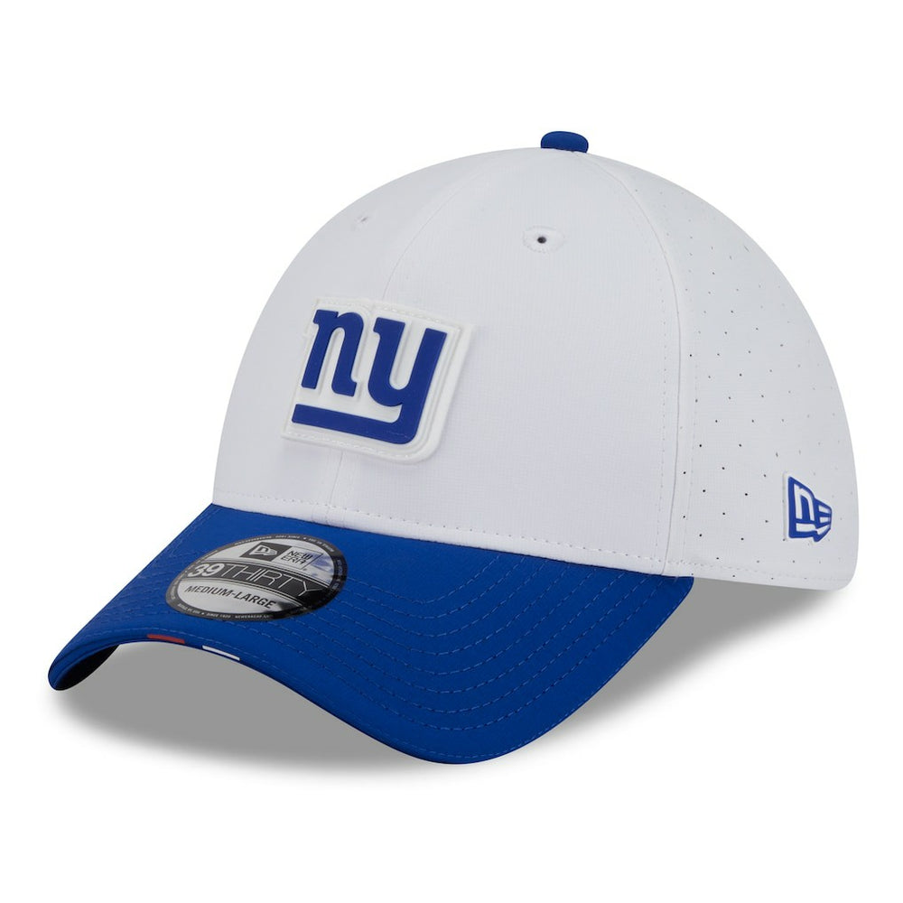 New York Giants New Era 2025 NFL Training Camp 39THIRTY Flex Hat - White/Royal Hats