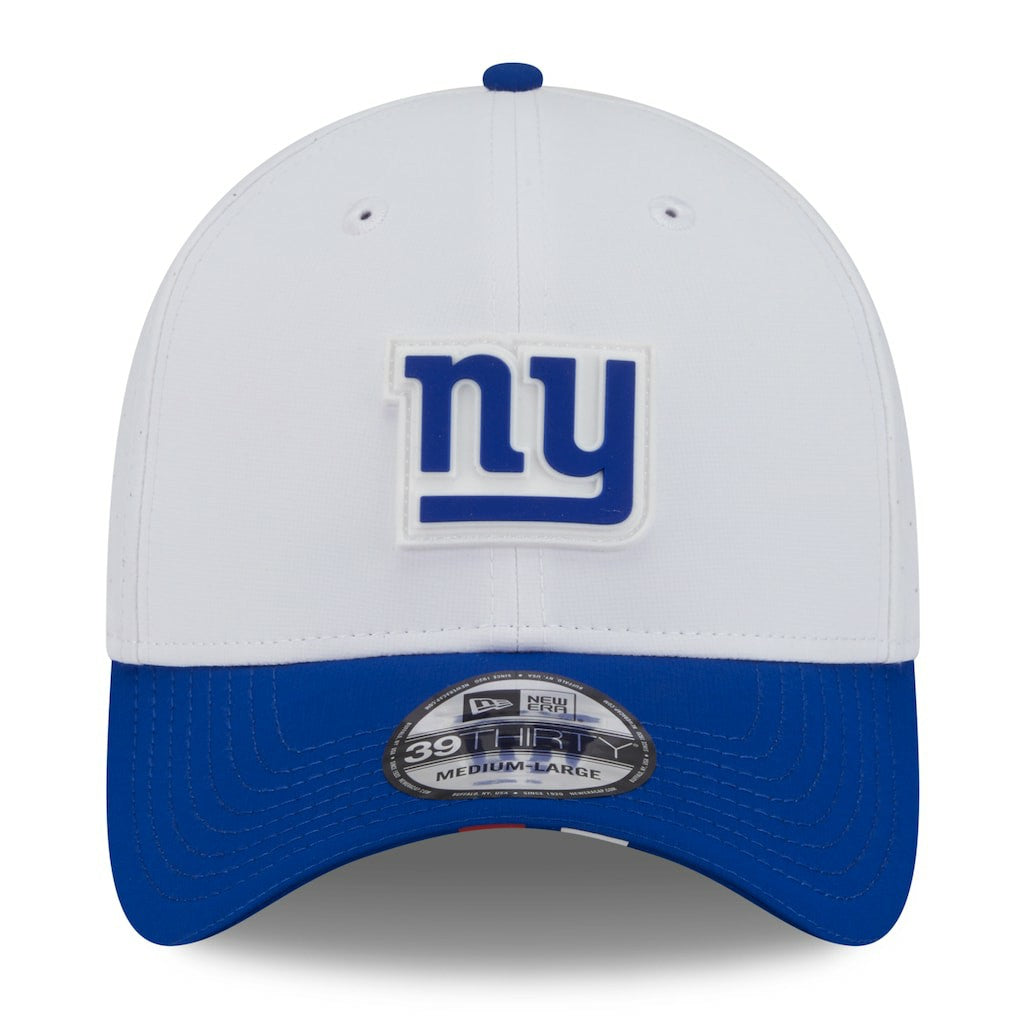 New York Giants New Era 2025 NFL Training Camp 39THIRTY Flex Hat - White/Royal Hats