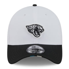 Jacksonville Jaguars New Era 2025 NFL Training Camp 39THIRTY Flex Hat - White/Black Hats