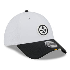 Pittsburgh Steelers New Era 2025 NFL Training Camp 39THIRTY Flex Hat - White/Black Hats