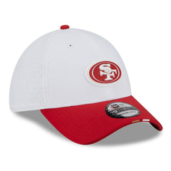 San Francisco 49ers New Era 2025 NFL Training Camp 39THIRTY Flex Hat - White/Scarlet Hats