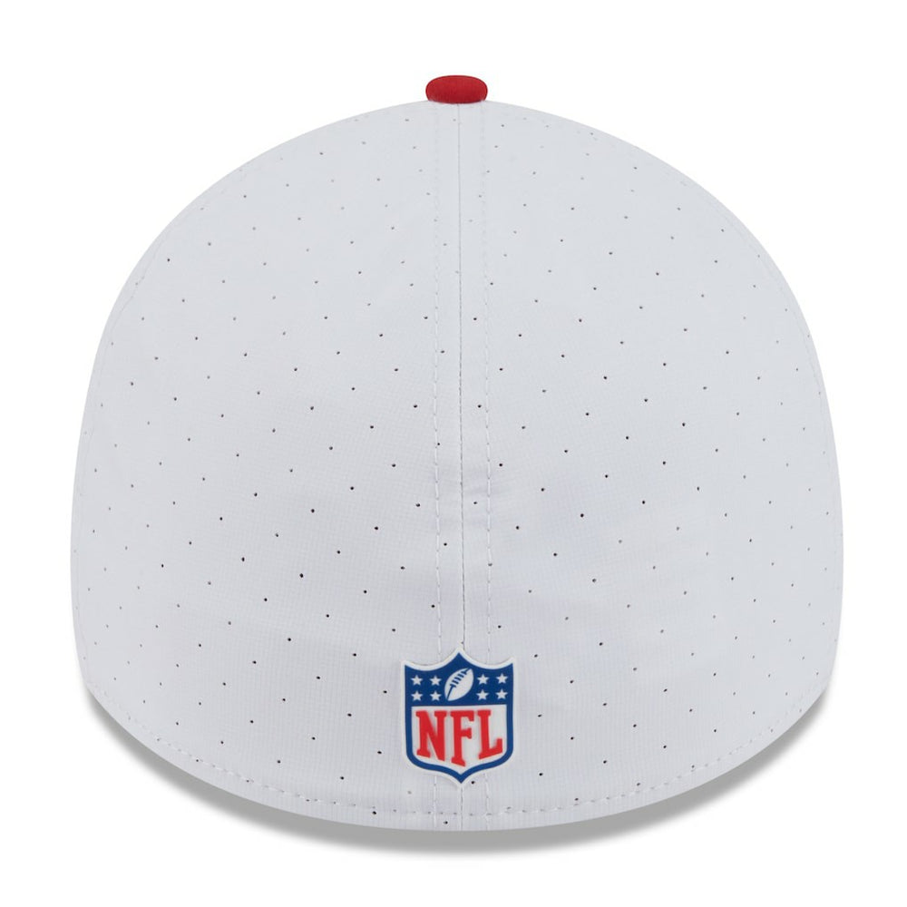 San Francisco 49ers New Era 2025 NFL Training Camp 39THIRTY Flex Hat - White/Scarlet Hats