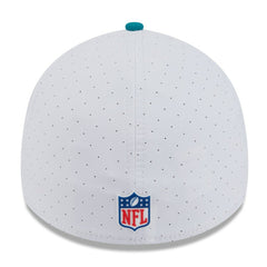 Miami Dolphins New Era 2025 NFL Training Camp Throwback Logo 39THIRTY Flex Hat - White/Aqua Hats