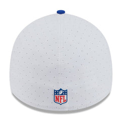 New England Patriots New Era 2025 NFL Training Camp Throwback Logo 39THIRTY Flex Hat - White/Royal Hats