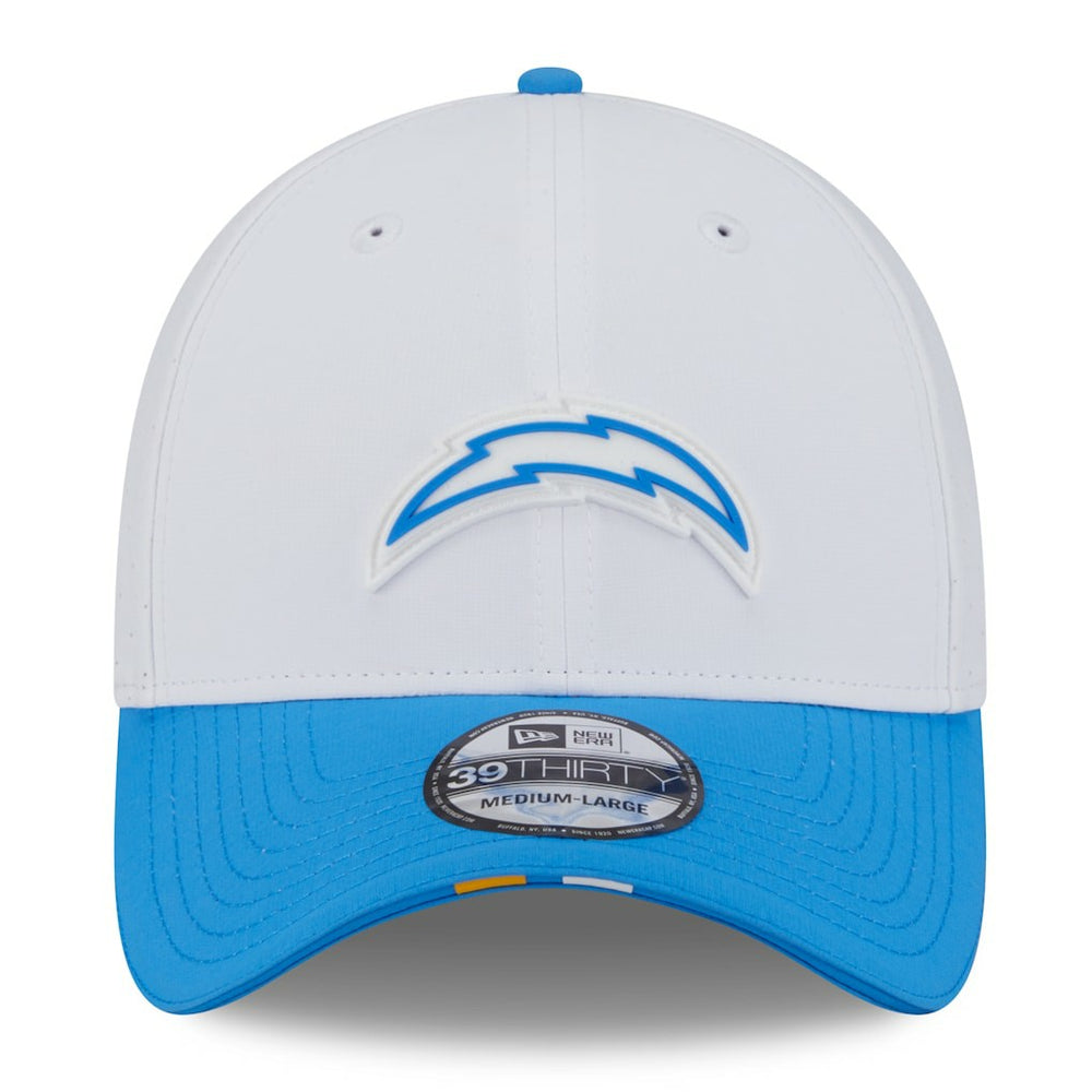 Los Angeles Chargers New Era 2025 NFL Training Camp 39THIRTY Flex Hat - White/Powder Blue Hats