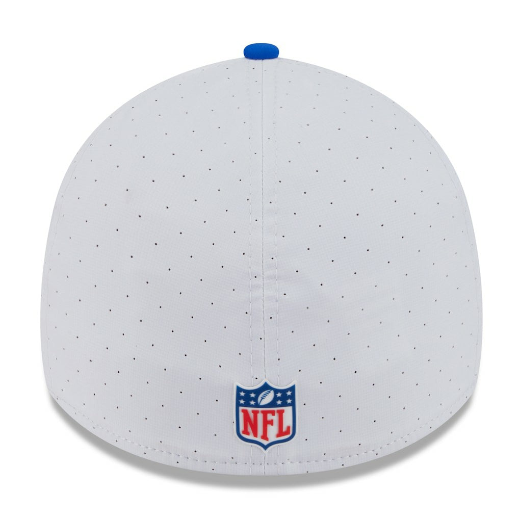 Los Angeles Rams New Era 2025 NFL Training Camp 39THIRTY Flex Hat - White/Royal Hats