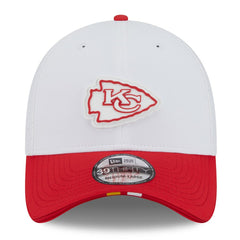 Kansas City Chiefs New Era 2025 NFL Training Camp 39THIRTY Flex Hat - White/Red Hats