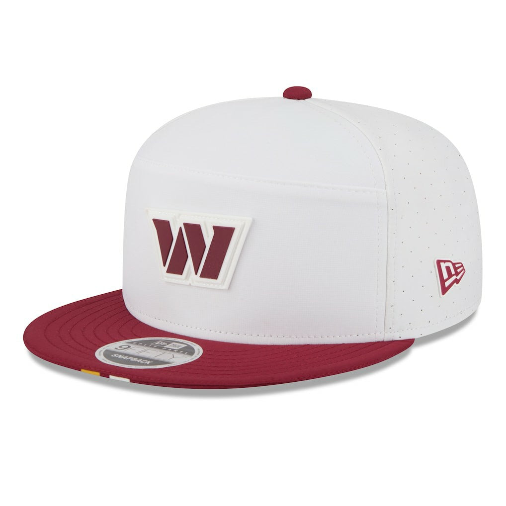 Washington Commanders New Era 2025 NFL Training Camp Split Panel 9FIFTY Snapback Hat - White/Burgundy Hats