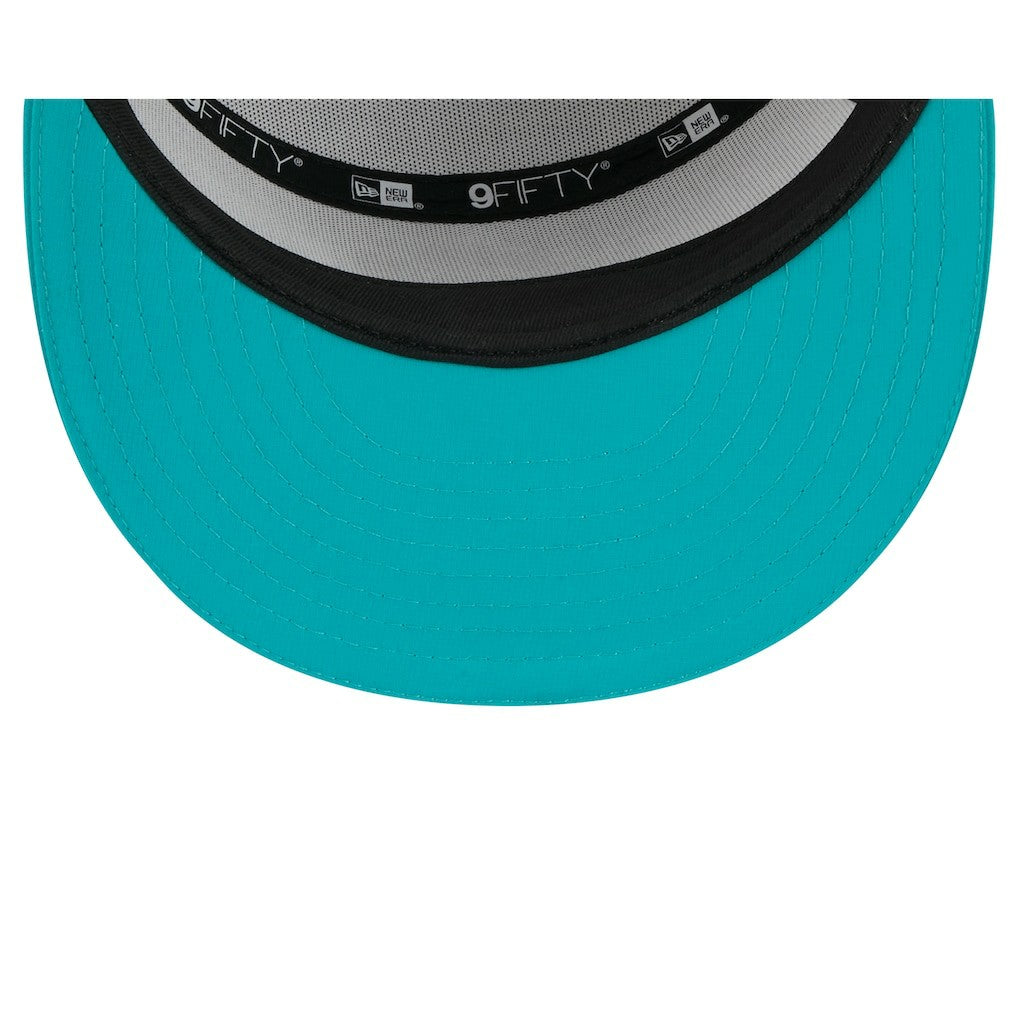 Miami Dolphins New Era 2025 NFL Training Camp Split Panel 9FIFTY Snapback Hat - White/Aqua Hats