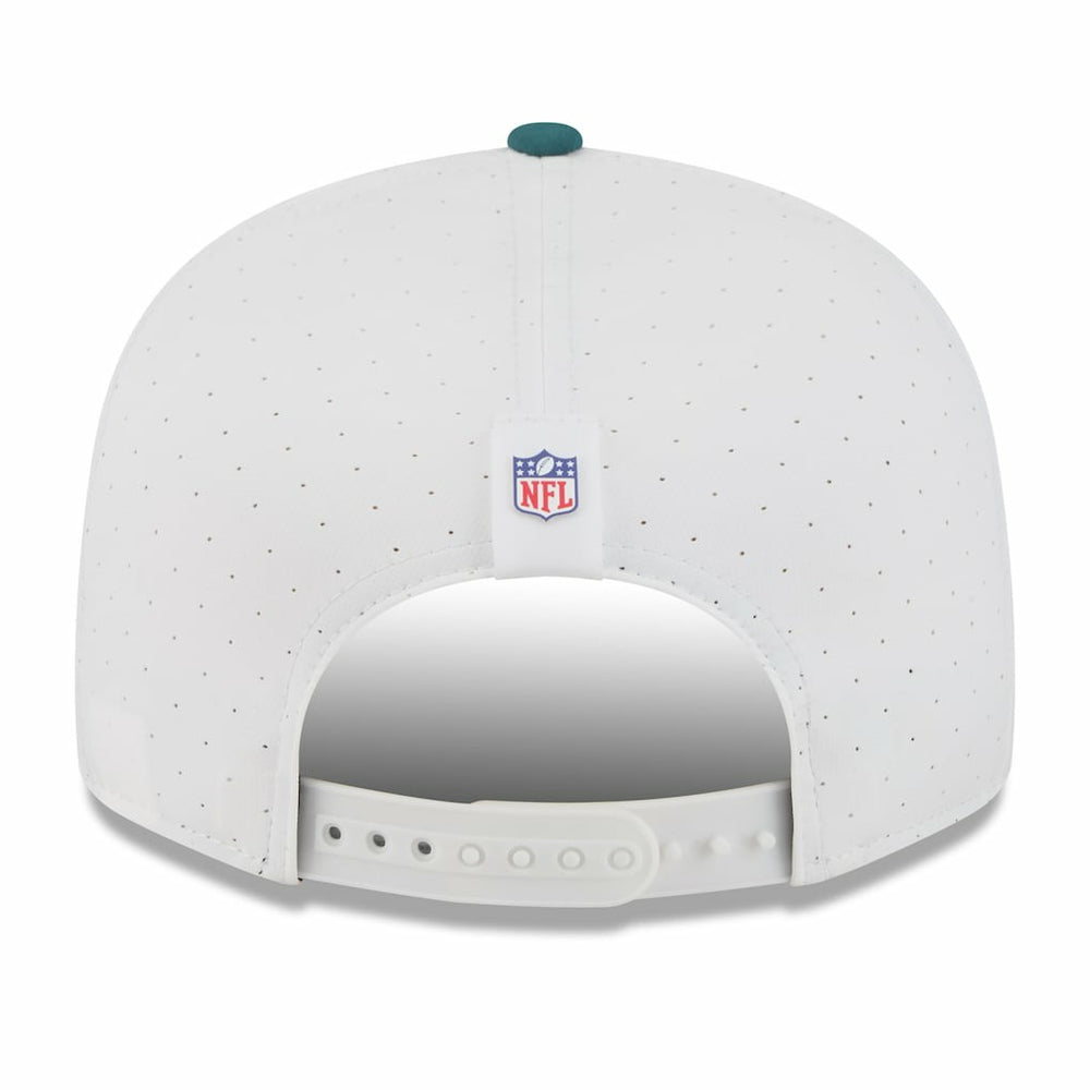 Philadelphia Eagles New Era 2025 NFL Training Camp Split Panel 9FIFTY Snapback Hat - White/Midnight Green Hats