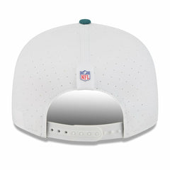 Philadelphia Eagles New Era 2025 NFL Training Camp Split Panel 9FIFTY Snapback Hat - White/Midnight Green Hats