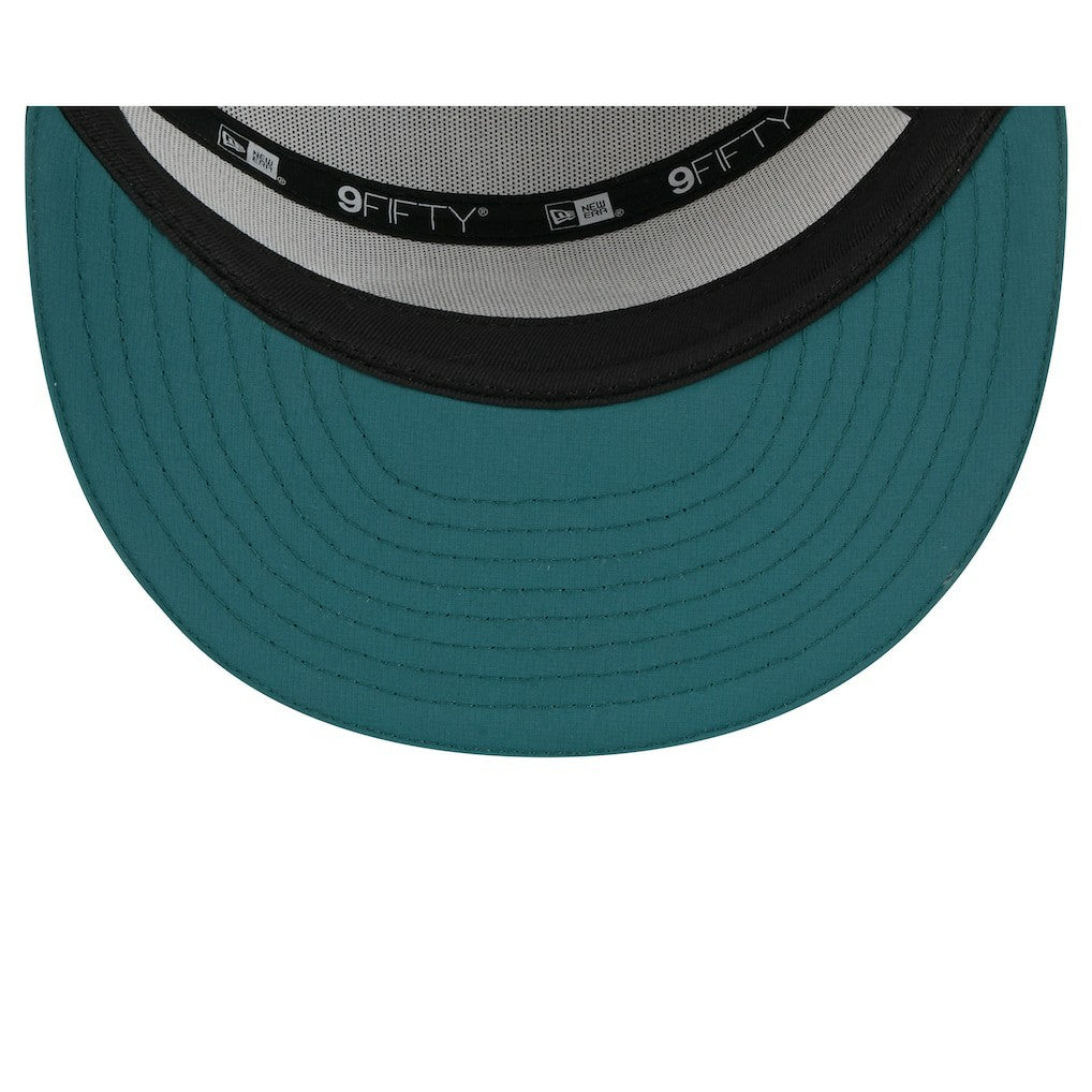 Philadelphia Eagles New Era 2025 NFL Training Camp Split Panel 9FIFTY Snapback Hat - White/Midnight Green Hats