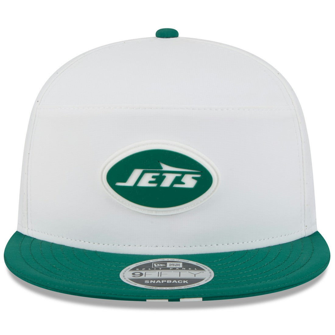 New York Jets New Era 2025 NFL Training Camp Split Panel 9FIFTY Snapback Hat - White/Green Hats