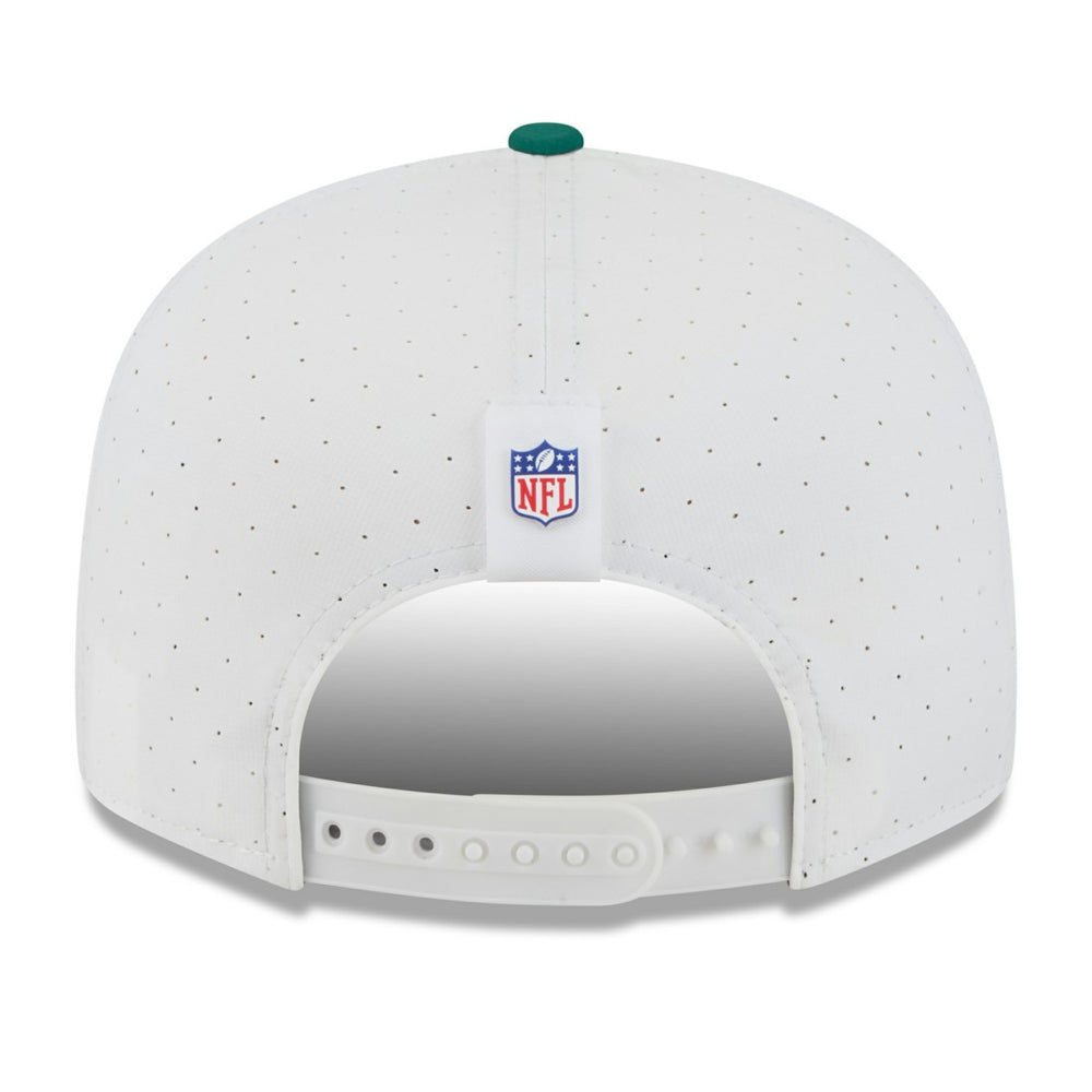 New York Jets New Era 2025 NFL Training Camp Split Panel 9FIFTY Snapback Hat - White/Green Hats