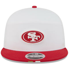 San Francisco 49ers New Era 2025 NFL Training Camp Split Panel 9FIFTY Snapback Hat - White/Scarlet Hats