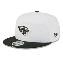 Jacksonville Jaguars New Era 2025 NFL Training Camp Split Panel 9FIFTY Snapback Hat - White/Black Hats