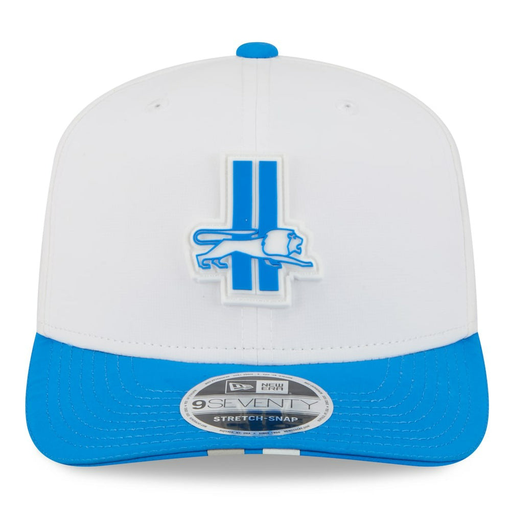 Detroit Lions New Era 2025 NFL Training Camp Throwback Logo 9SEVENTY Adjustable Hat - White/Blue Hats