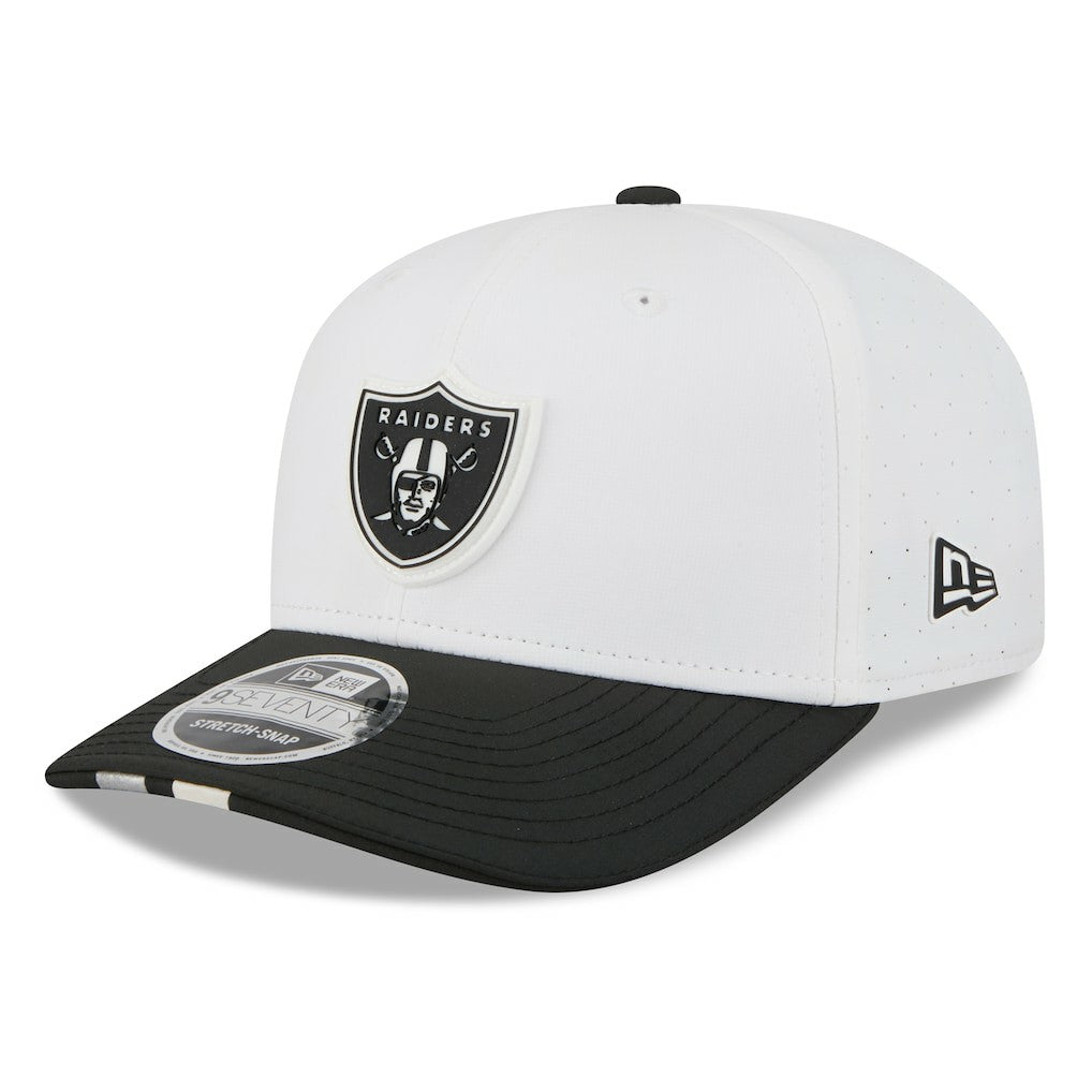 Las Vegas Raiders New Era 2025 NFL Training Camp 9SEVENTY Adjustable Hat - White/Black Hats