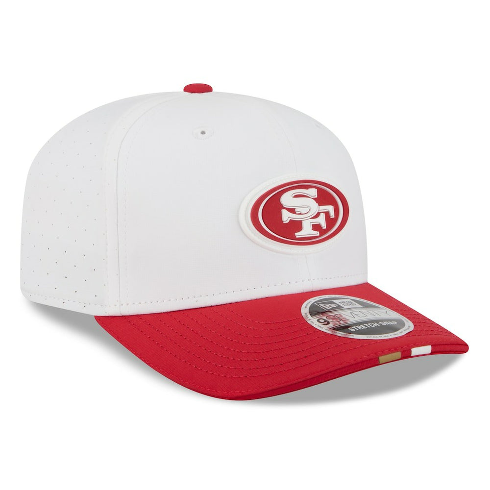 San Francisco 49ers New Era 2025 NFL Training Camp 9SEVENTY Adjustable Hat - White/Scarlet Hats