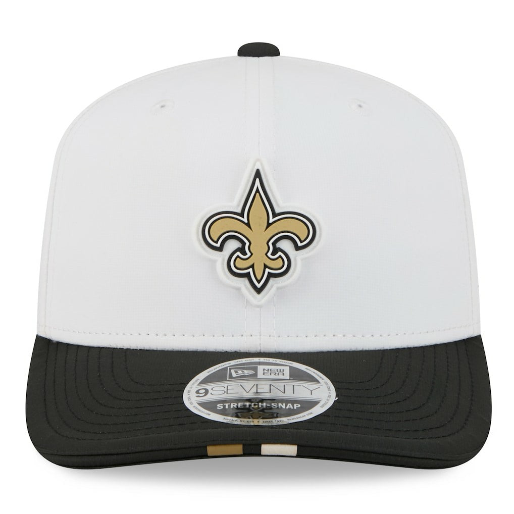 New Orleans Saints New Era 2025 NFL Training Camp 9SEVENTY Adjustable Hat - White/Black Hats