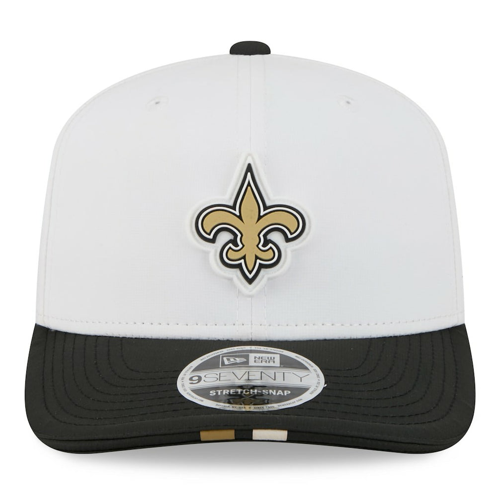 New Orleans Saints New Era 2025 NFL Training Camp 9SEVENTY Adjustable Hat - White/Black Hats