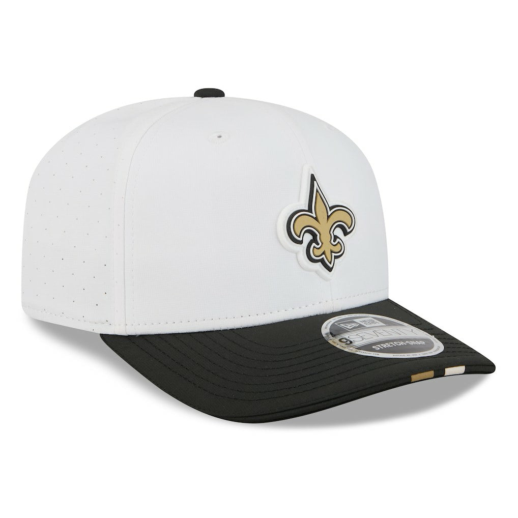 New Orleans Saints New Era 2025 NFL Training Camp 9SEVENTY Adjustable Hat - White/Black Hats