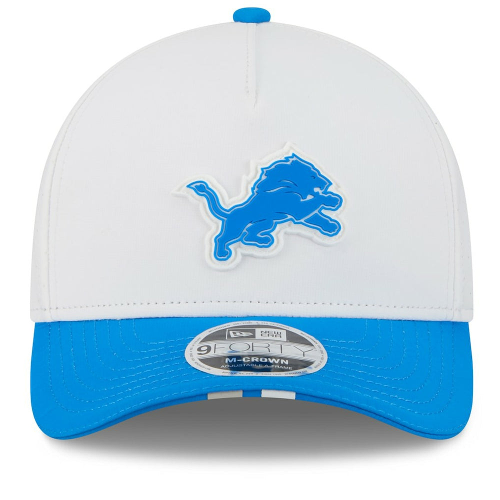 Detroit Lions New Era 2025 NFL Training Camp A-Frame 9FORTY Adjustable Hat - White/Blue Hats