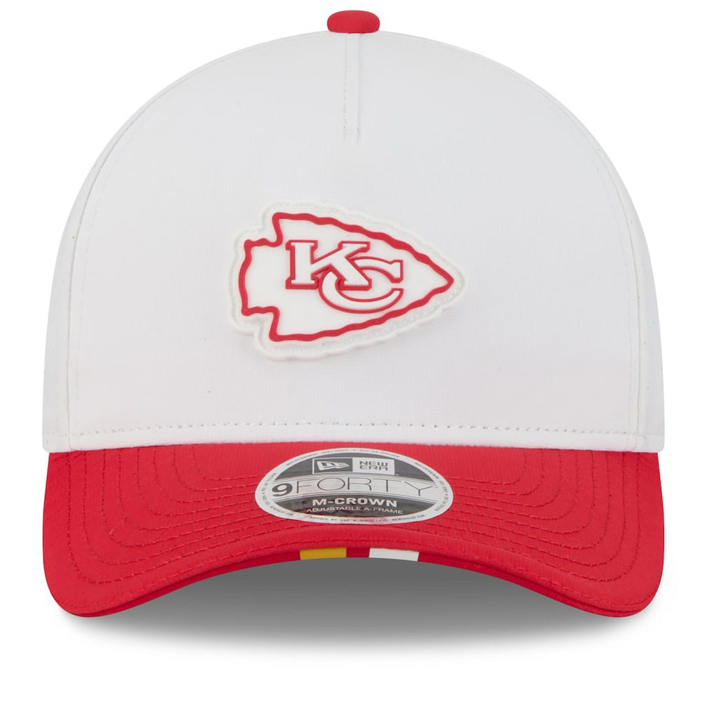 Kansas City Chiefs New Era 2025 NFL Training Camp A-Frame 9FORTY Adjustable Hat - White/Red Hats