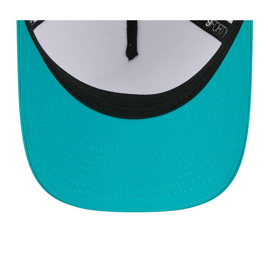 Miami Dolphins New Era 2025 NFL Training Camp A-Frame 9FORTY Adjustable Hat - White/Aqua Hats