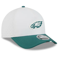 Philadelphia Eagles New Era 2025 NFL Training Camp A-Frame 9FORTY Adjustable Hat - White/Midnight Green Hats