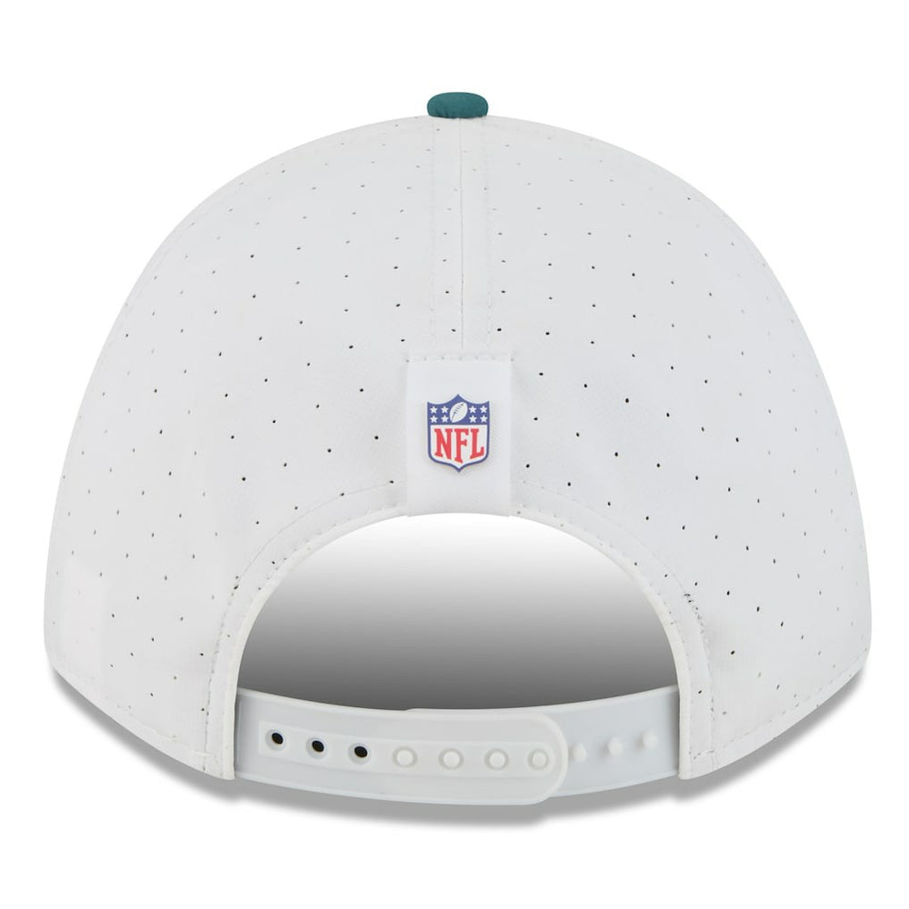 Philadelphia Eagles New Era 2025 NFL Training Camp A-Frame 9FORTY Adjustable Hat - White/Midnight Green Hats