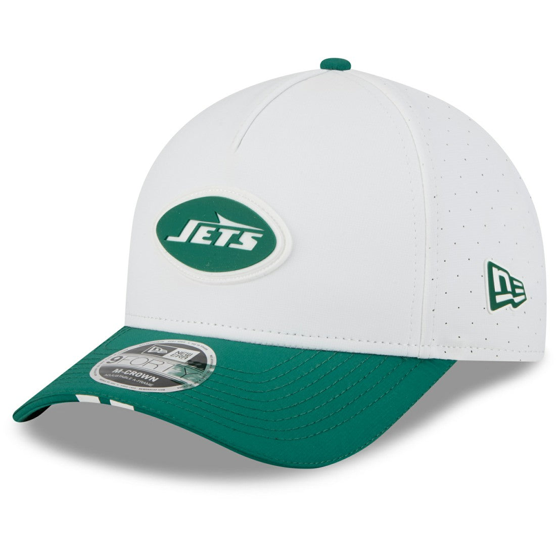 New York Jets New Era 2025 NFL Training Camp A-Frame 9FORTY Adjustable Hat - White/Green Hats