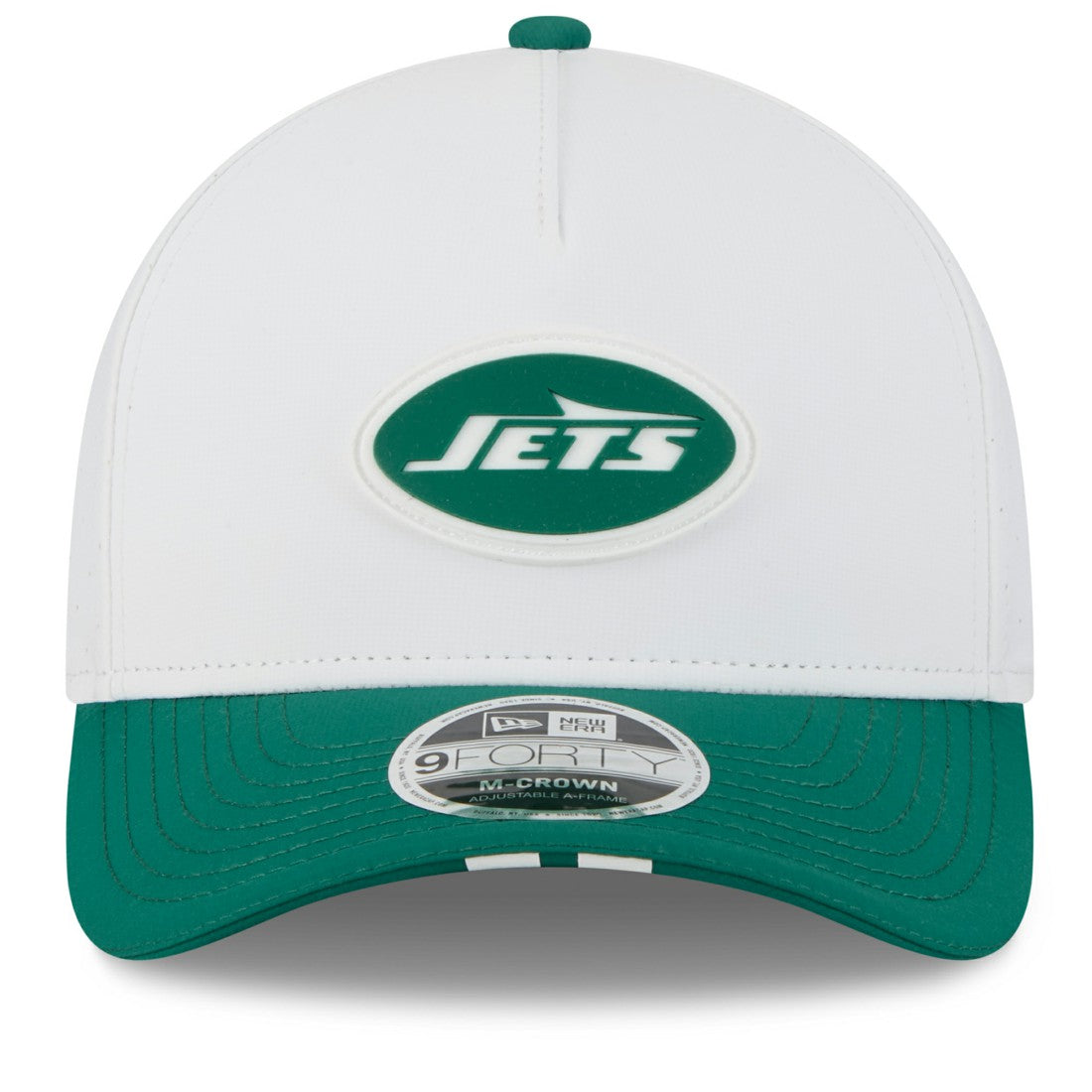 New York Jets New Era 2025 NFL Training Camp A-Frame 9FORTY Adjustable Hat - White/Green Hats