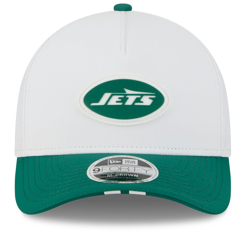 New York Jets New Era 2025 NFL Training Camp A-Frame 9FORTY Adjustable Hat - White/Green Hats