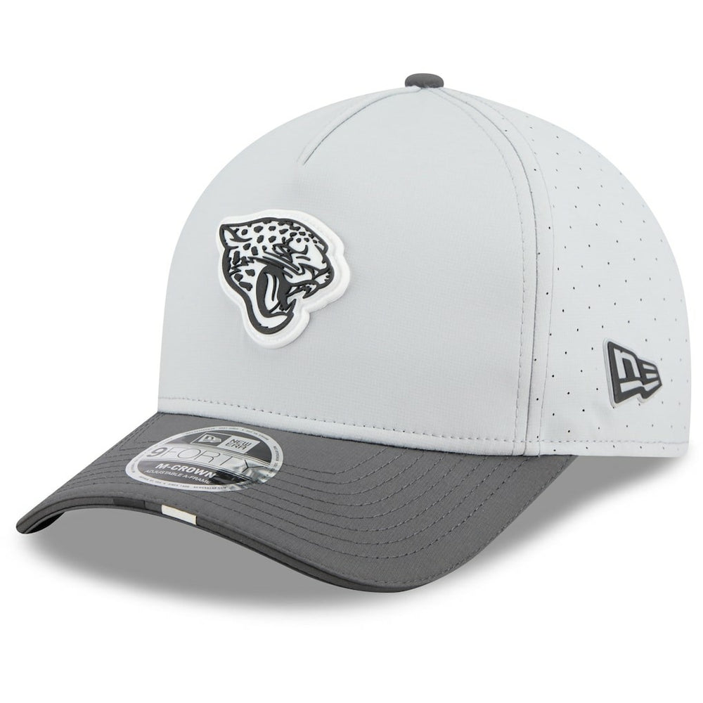 Jacksonville Jaguars New Era 2025 NFL Training Camp A-Frame 9FORTY Adjustable Hat - Gray/Graphite Hats