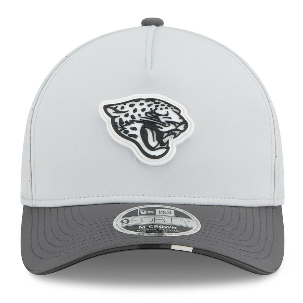 Jacksonville Jaguars New Era 2025 NFL Training Camp A-Frame 9FORTY Adjustable Hat - Gray/Graphite Hats