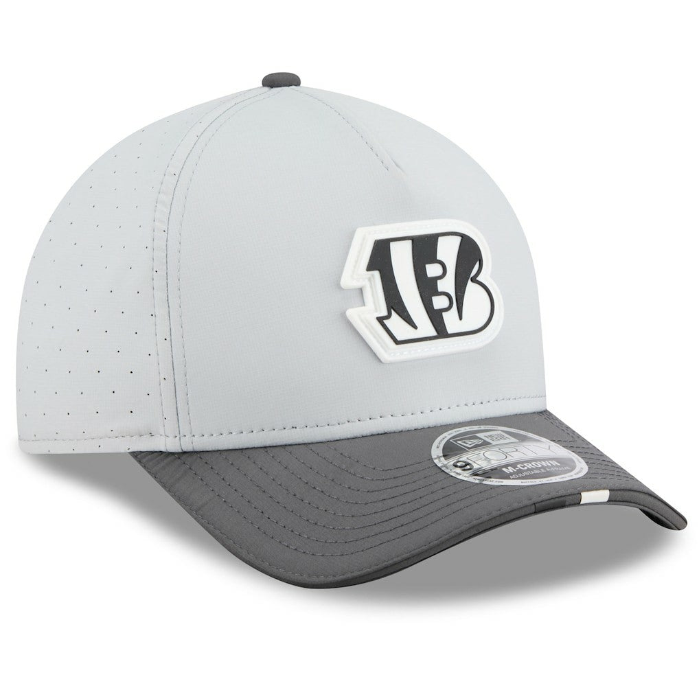 Cincinnati Bengals New Era 2025 NFL Training Camp A-Frame 9FORTY Adjustable Hat - Gray/Graphite Hats
