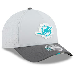Miami Dolphins New Era 2025 NFL Training Camp A-Frame 9FORTY Adjustable Hat - Gray/Graphite Hats